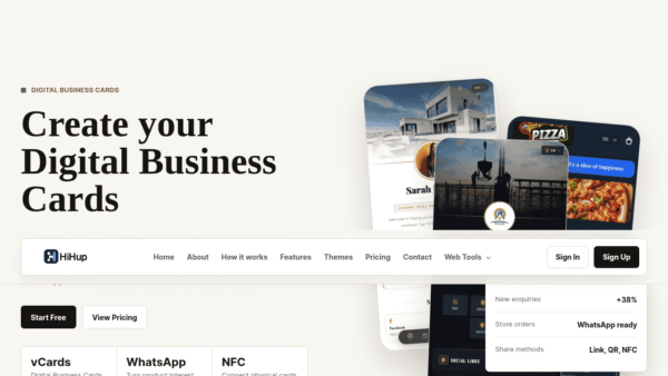 HiHup interface preview