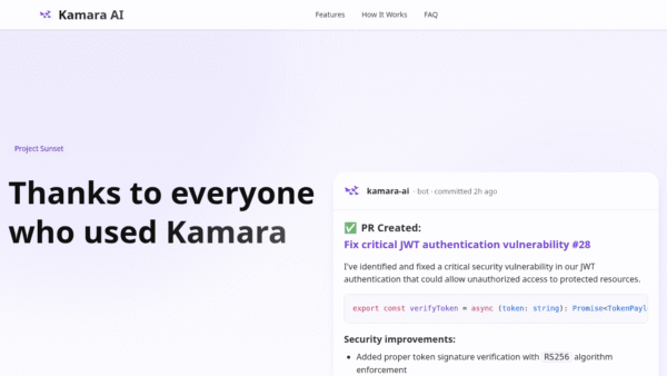Kamara AI interface preview