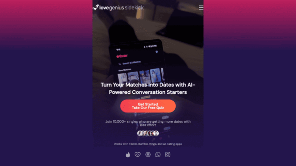 LoveGenius Sidekick interface preview