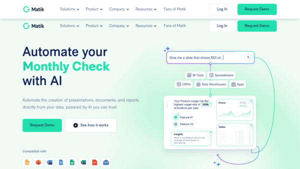 Matik interface preview