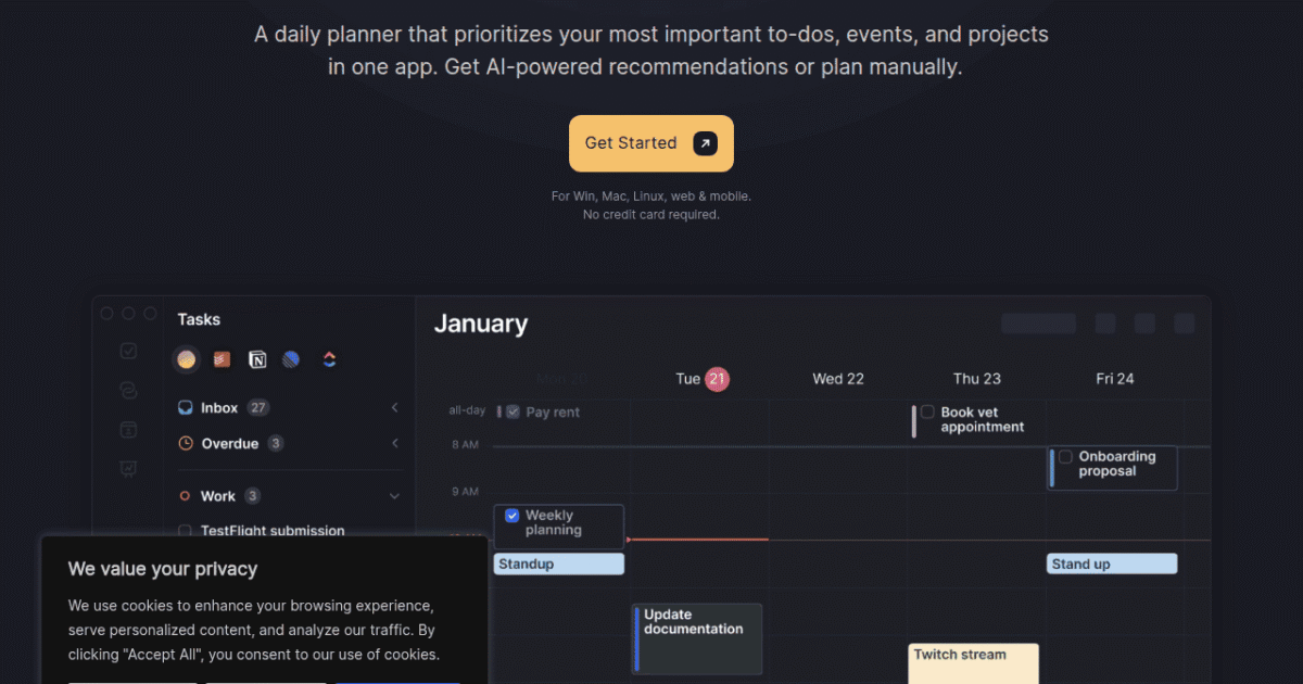 Morgen – AI Daily Planner for Calendars & Tasks | AiToolsObserver