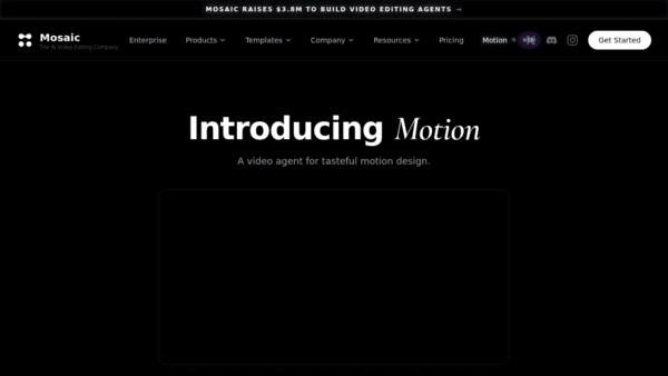 Mosaic interface preview