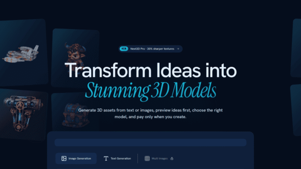Next3D interface preview
