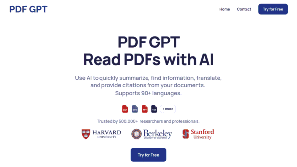 PDF GPT interface preview