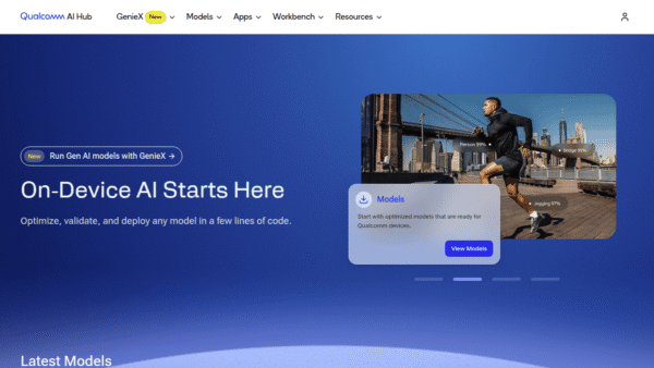 Qualcomm AI Hub interface preview