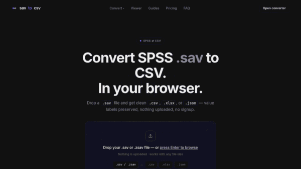 savtocsv interface preview