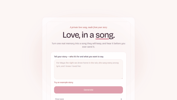 SongMemento interface preview