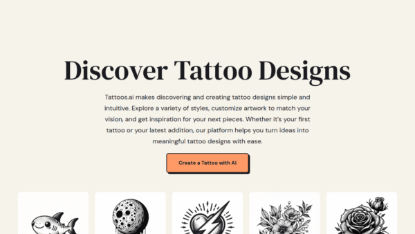 Tattoos AI interface preview