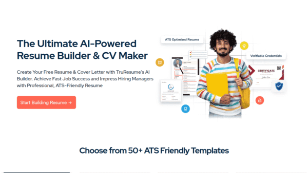 TruResume interface preview