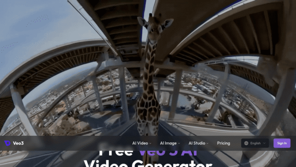 Veo3 AI interface preview