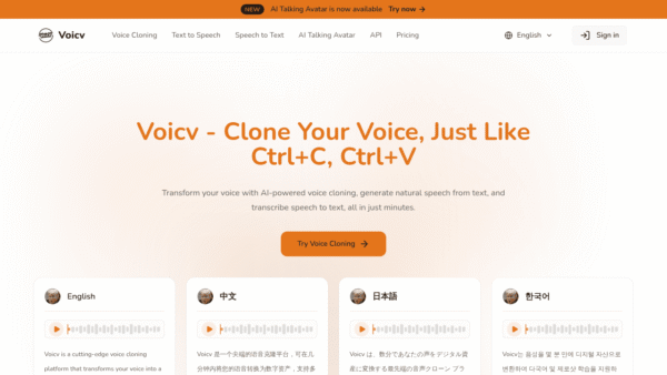 Voicv interface preview