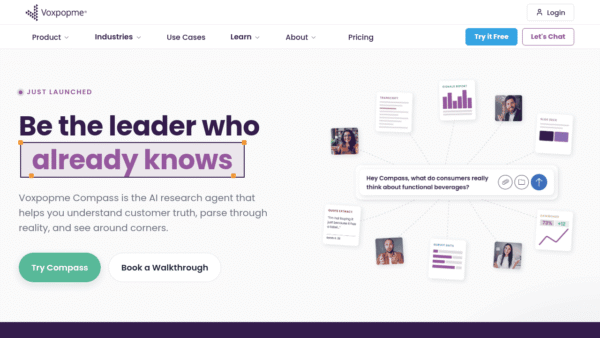 Voxpopme interface preview