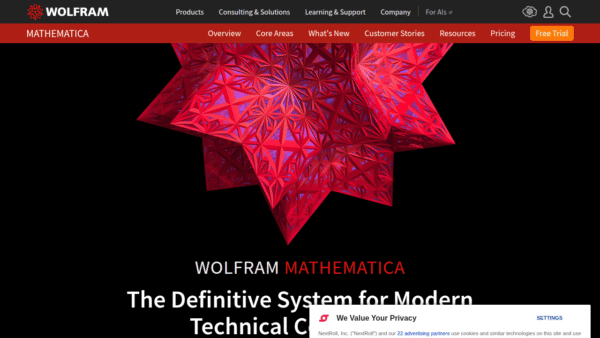 Wolfram Mathematica interface preview