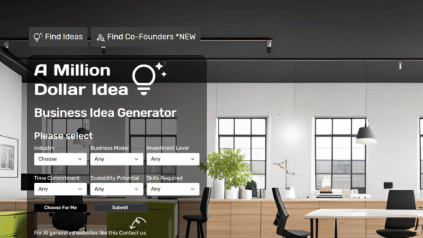 A Million Dollar Idea interface preview