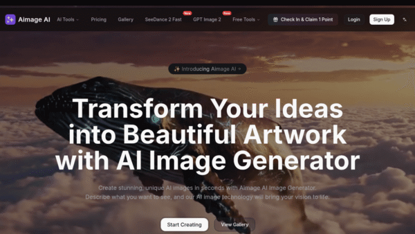 Aimage AI interface preview