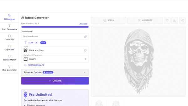 BlackInk AI interface preview