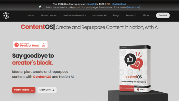 ContentOS interface preview