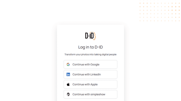 D-ID Creative Reality Studio interface preview