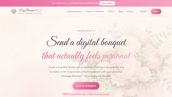 DigiBouquet AI interface preview