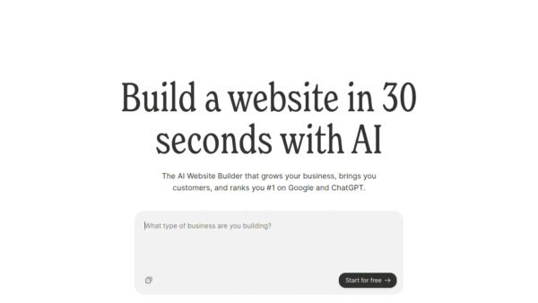 Durable AI Website Builder interface preview