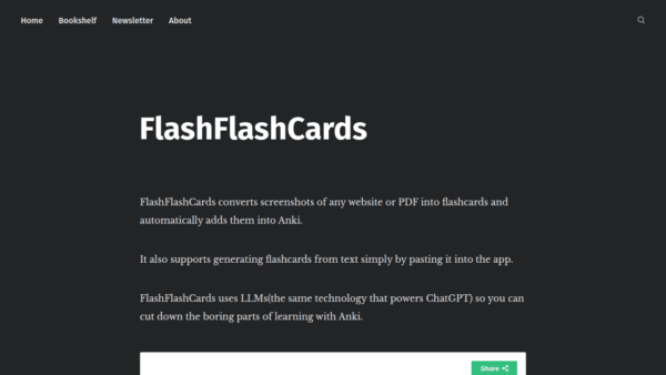 FlashFlashCards interface preview