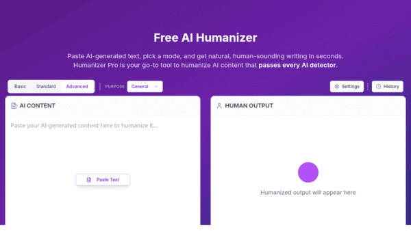 HumanizerPro interface preview