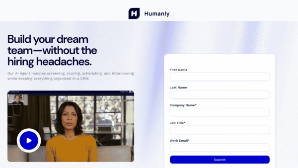 Humanly AI Interviewer interface preview