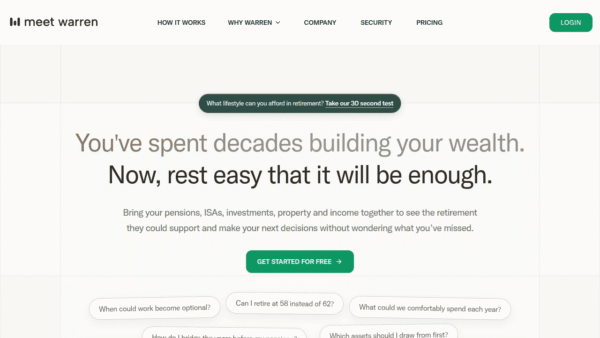 Meet Warren interface preview