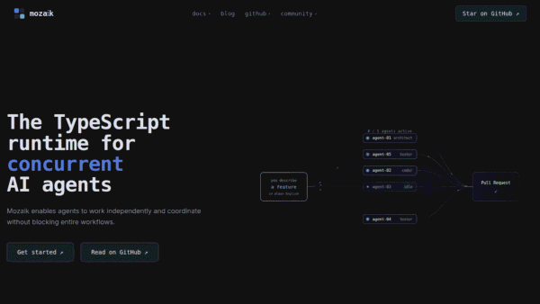 Mozaik interface preview
