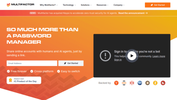 Multifactor interface preview