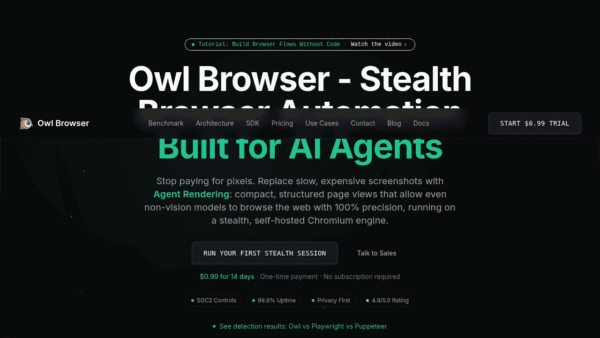 Owl Browser interface preview