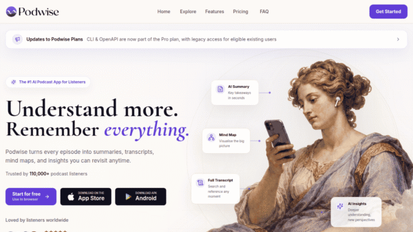 Podwise interface preview