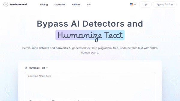 Semihuman AI interface preview