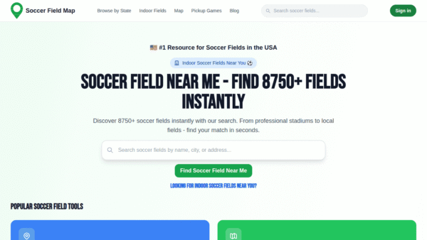 Soccer Field Map interface preview