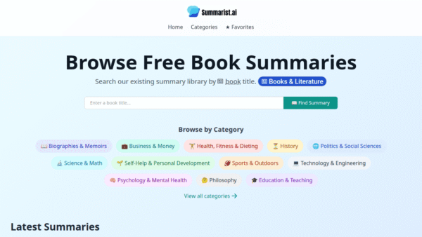 Summarist.ai interface preview