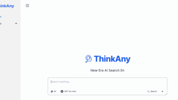 ThinkAny interface preview