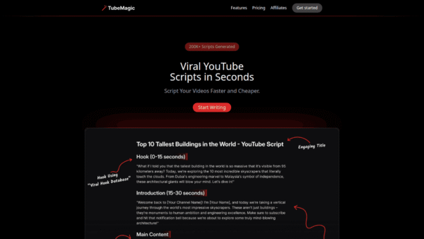 TubeMagic interface preview