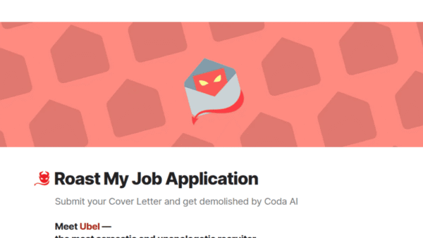 Ubel – Roast My Job Application interface preview