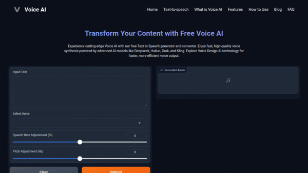 Voice AI interface preview