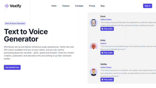 Voxify interface preview