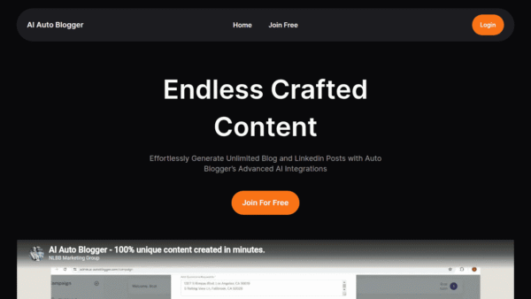 AI Auto Blogger interface preview