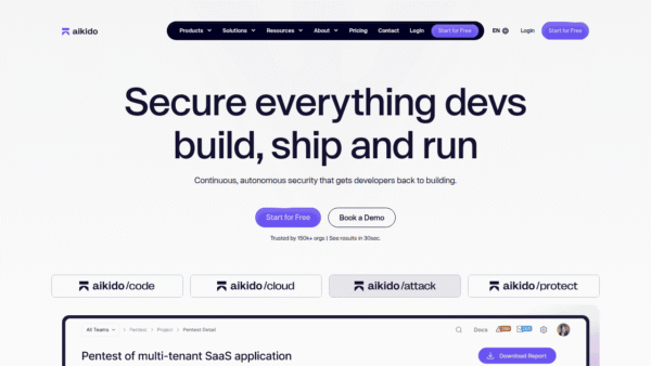 Aikido Security interface preview