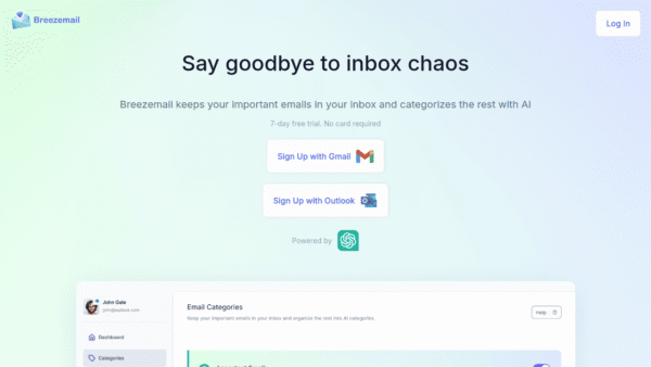 Breezemail interface preview