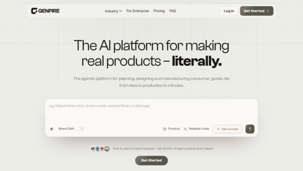 Genpire interface preview