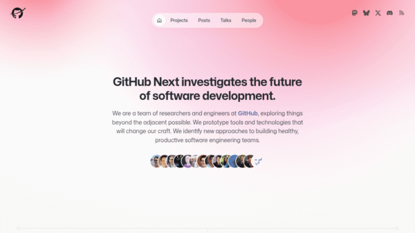 GitHub Next interface preview