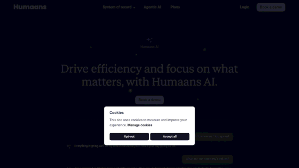 Humaans AI interface preview