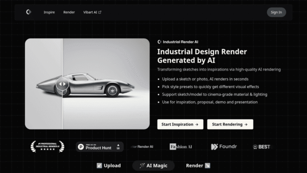 Industrial Render AI interface preview