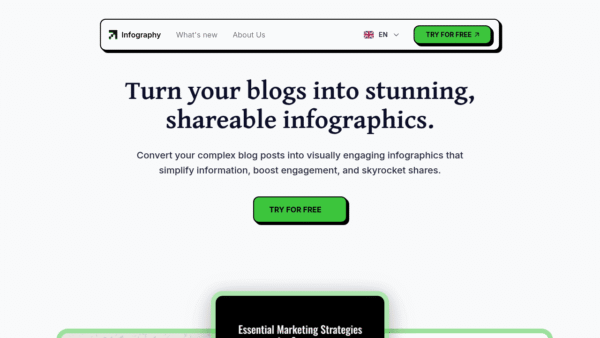Infography interface preview