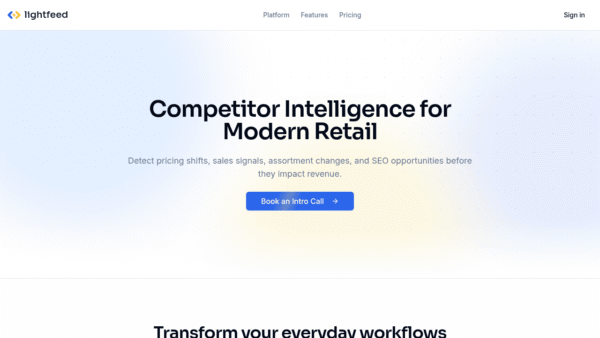 Lightfeed interface preview