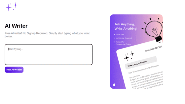 MagicWrite AI Writer interface preview
